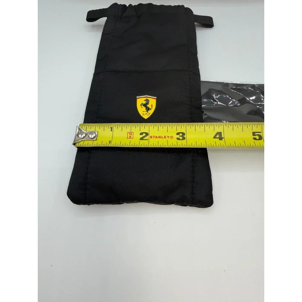 Ferrari Scuderia Eyeglasses Sunglasses Pouch Box & Cloth Authentic Black Set